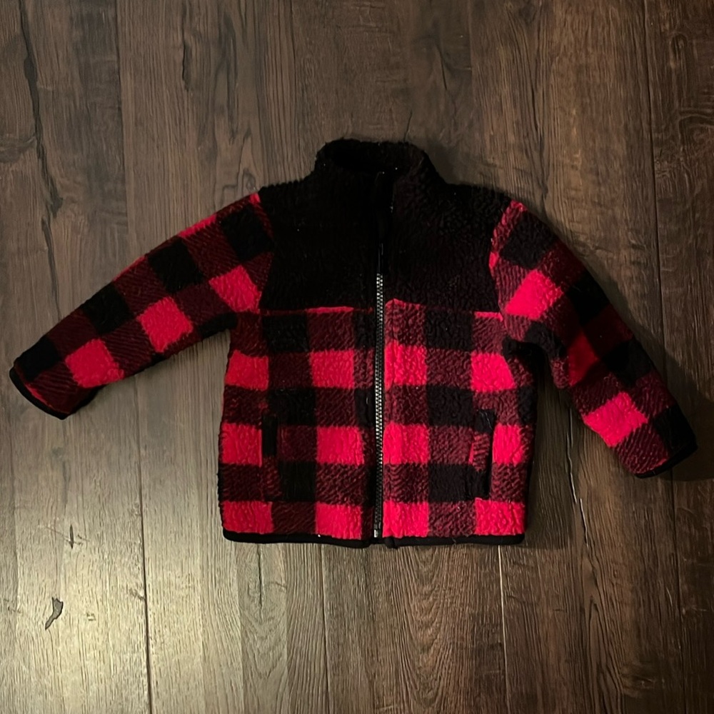 Old Navy Buffalo Plaid Seeater Jacket 6-12M